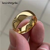 classic gold color wedding ring tungsten carbide rings women men engagement ring gift jewelry dome polished band engraving name