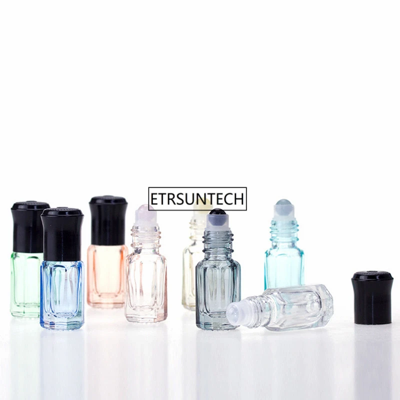 100 шт 3 мл стеклянные флаконы для эфирного масла пустые рулоны многоразового