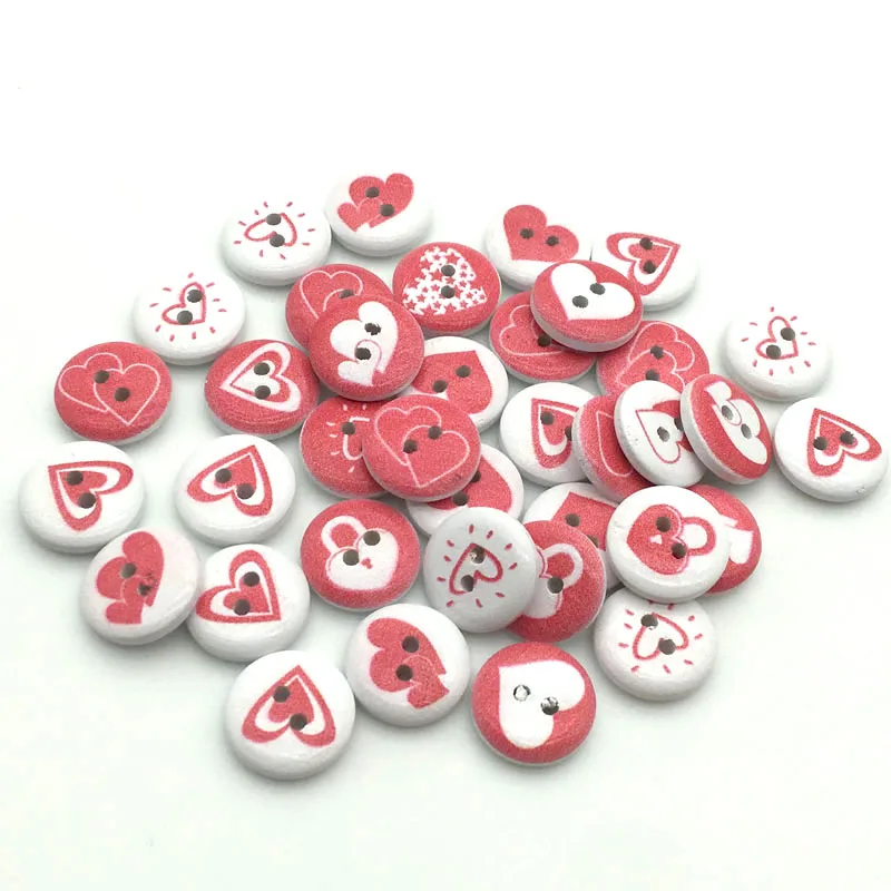 

Круглые деревянные пуговицы с 2 отверстиями, 50 шт./лот, 15 мм, для шитья одежды, скрапбукинга, рукоделия, домашнего декора SC058