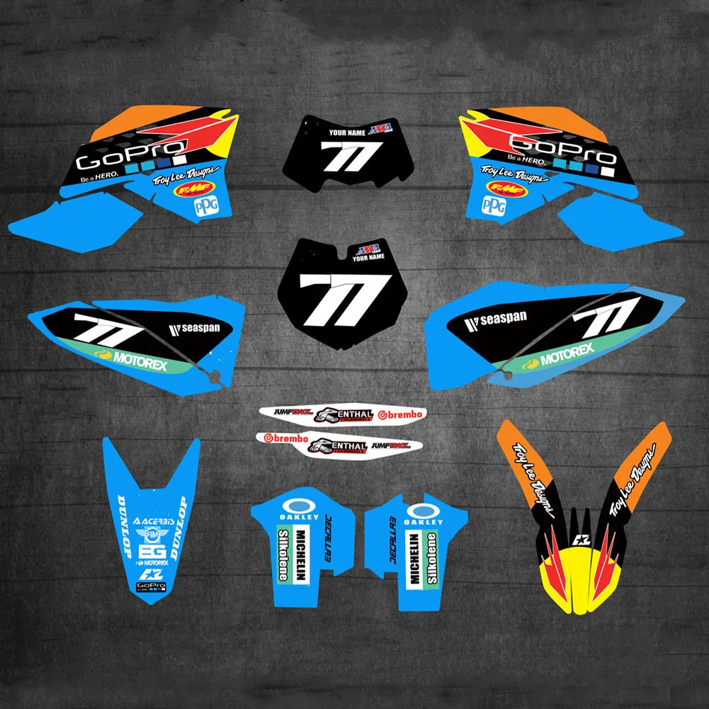 Пользовательские цифры графические Фоновые наклейки для KTM EXC EXC-F XCF XC-F 2008 2009 2010 SX-F