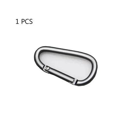 Алюминиевый карабин D-образный серый