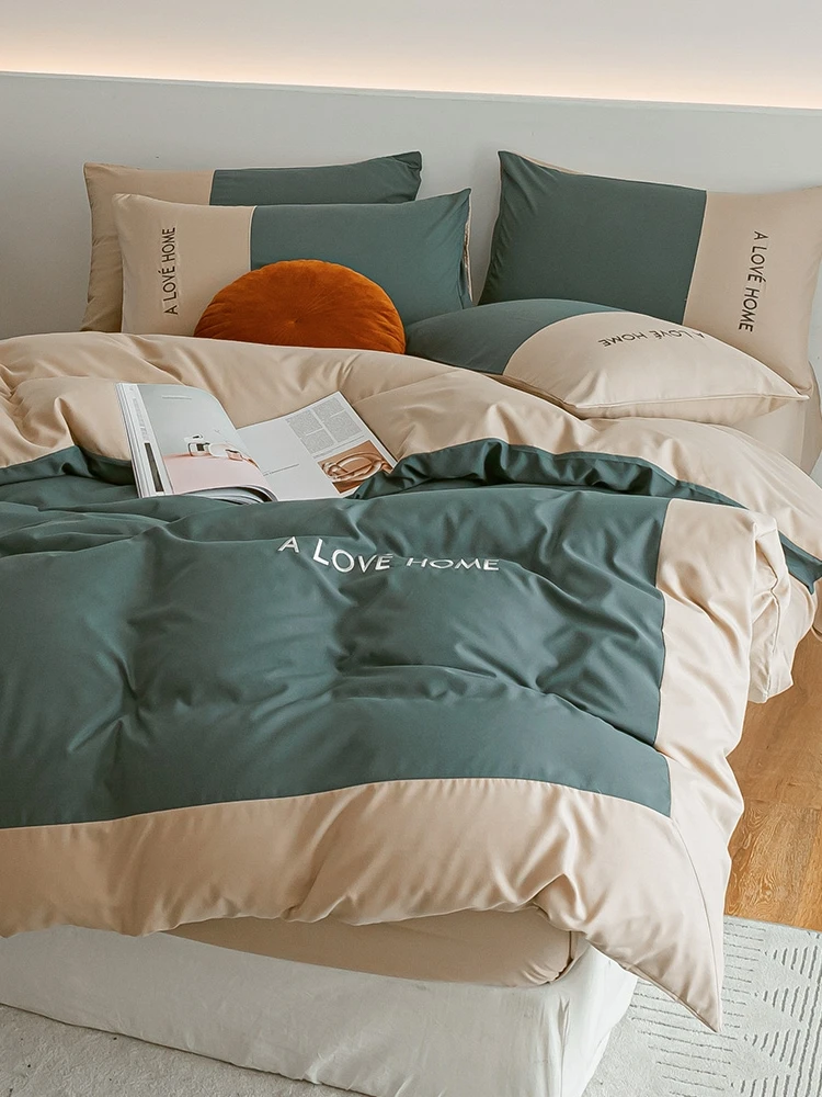 

Luxury Nordic Bedding Set Cotton Duvet Cover Queen Size Bedding Sets Four Seasons Double Bed Juego De Cama Home Textile DG50BS