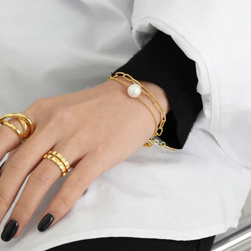 

Designer Bracelets Gift For Women Sterling Silver 925 Freshwater Pearl Luxury Trendy Bracelets Joyas De Plata 925 Mujer Jewelry