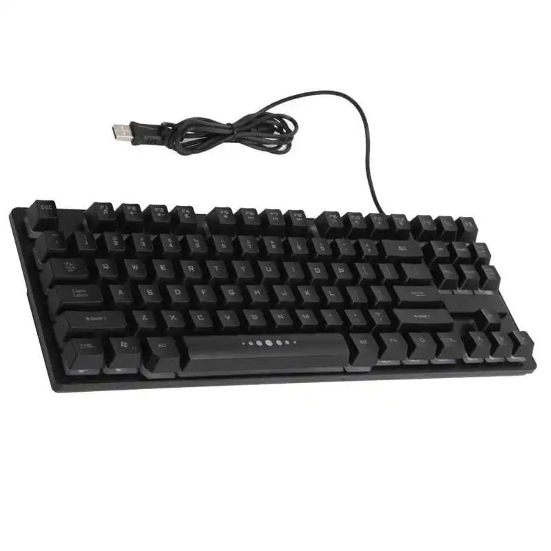 Механическая клавиатура 87 клавиш Проводной USB Подсветка игровые принадлежности