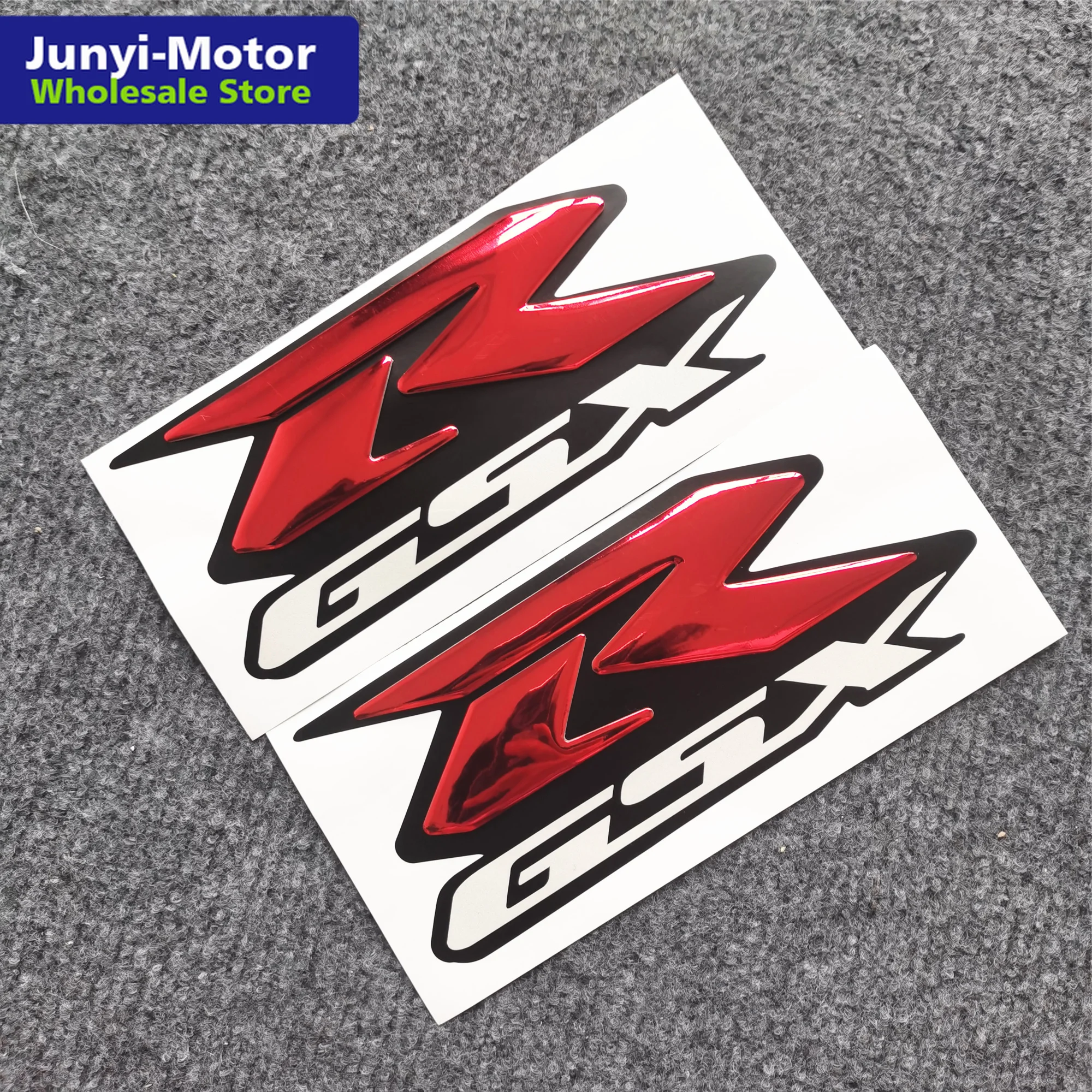 2 шт. красный 3d обтекатель наклейка с логотипом на бак для Suzuki GSXR 600 750 1000 1100