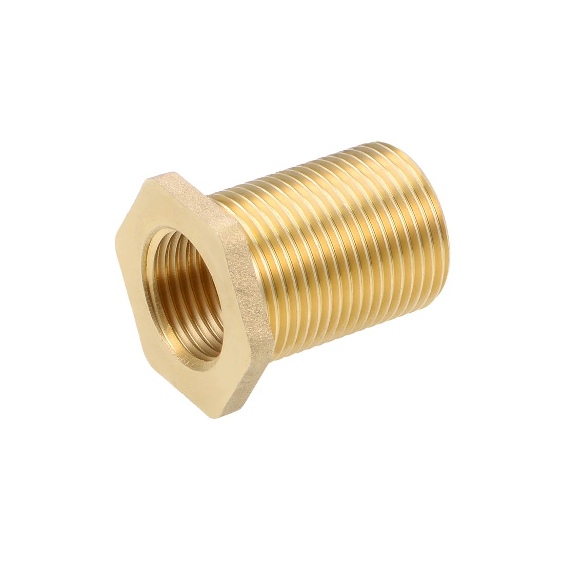 uxcell Brass Threaded Pipe Fitting G3/4 Male x G1/2 Female Hex Bushing Adapter 39mm Length
