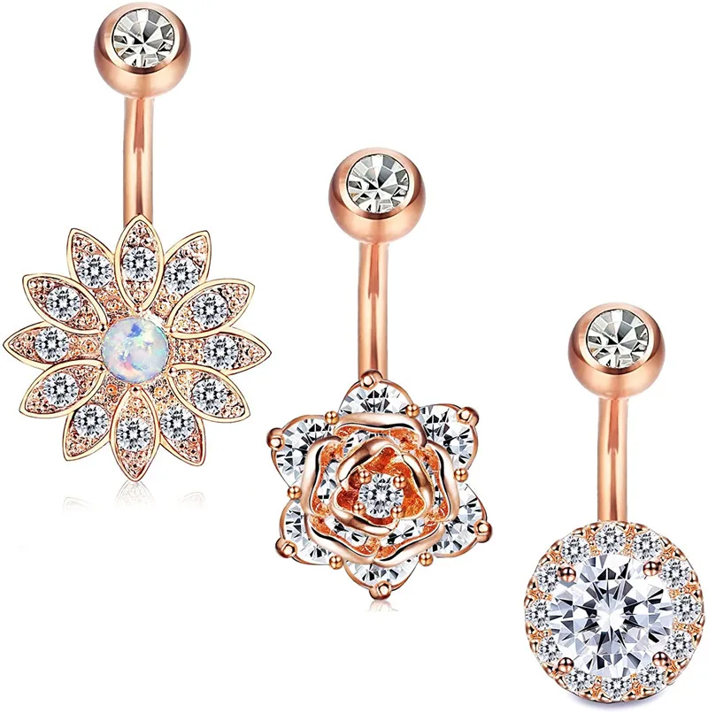 3 предмета в комплекте 14G Нержавеющая сталь пупка кольца штангой Кольца Бар для