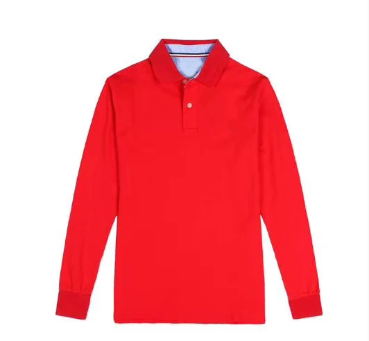 Hombre tommi polo Топ Мужская рубашка с длинным рукавом вышивкой homme Классическая мода