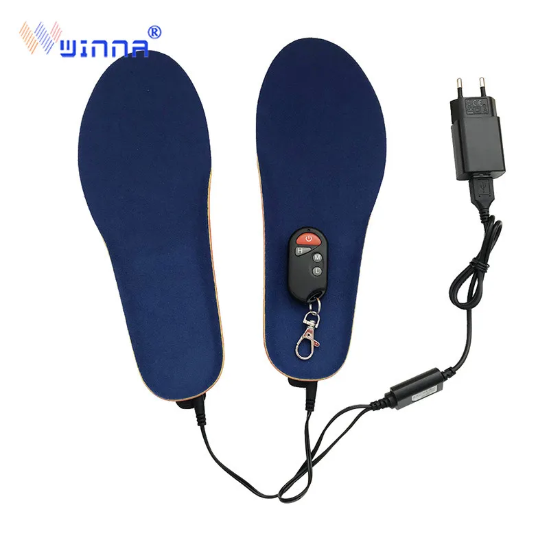 Зимние Стельки унисекс с электрическим подогревом для ног дистанционным