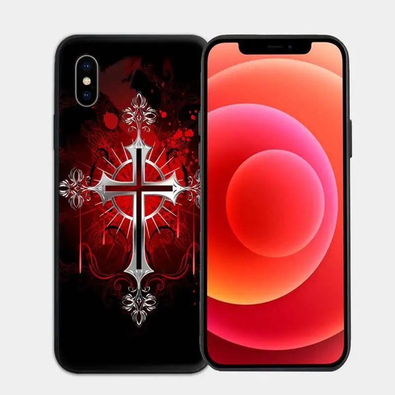 

Jesus Christ Cross Coque Shell Phone Case for iphone 6s 7 8 plus xr xs 11 12pro max mini case