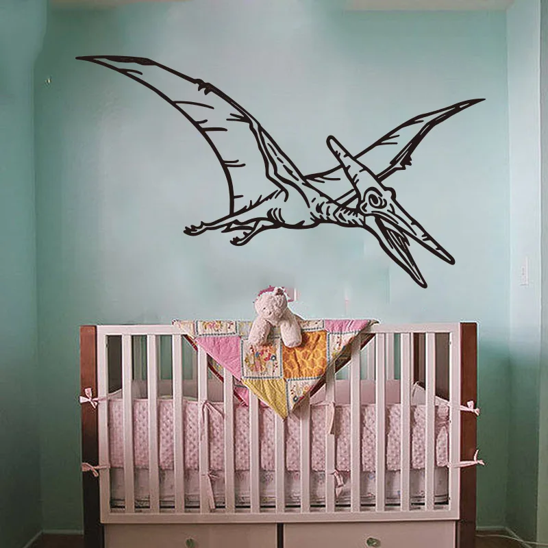 

Large Dinosaur Pterodacty Bird Animal Wall Sticker Boy Room Kid Room Jurassic Park Dinosaur Wall Decal Bedroom Vinyl Decor