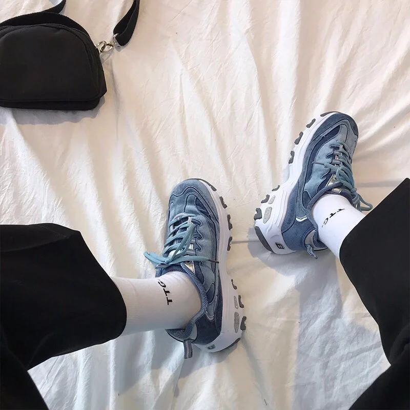 Женские кроссовки синие MM 118 для прогулок весна осень 2019|Беговая обувь| |