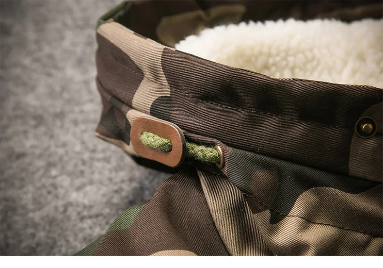 Мужская камуфляжная куртка с капюшоном повседневная утепленная парка в стиле