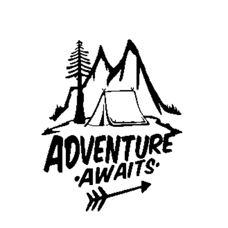 

Горячая Распродажа, приключения ждет кемпинга, солнцезащитные автомобильные наклейки и наклейки, украшение кузова S интерьер PVC16 * 15 см