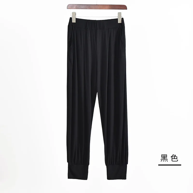 Женские летние тонкие драпированные брюки-фонарики из модала широкие брюки до