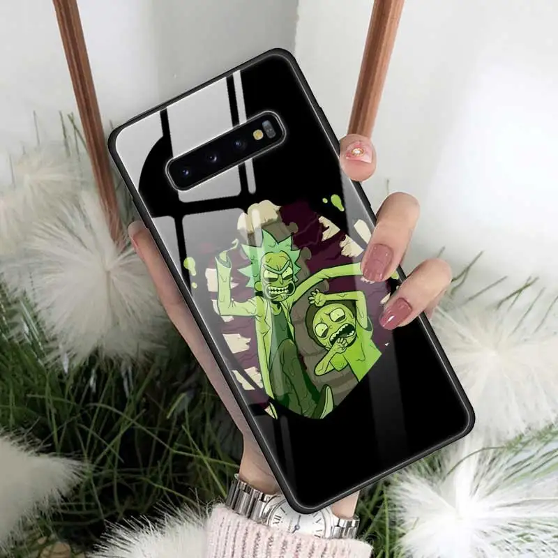 12 Чехол Rick And Morty из закаленного стекла для samsung Galaxy S10 S10e S9 S8 Note9 Note 10 Plus 5G A50 A30 края из ТПУ Fundas Capa - Цвет: 12