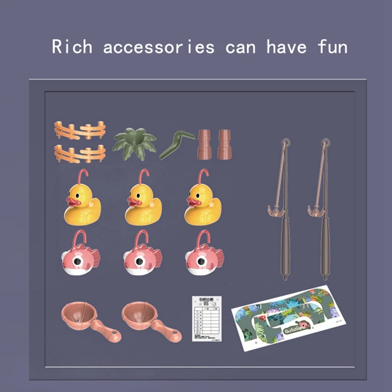 Игрушка рыболовная электронная с слайдами набор для рыбалки магнитным прудом