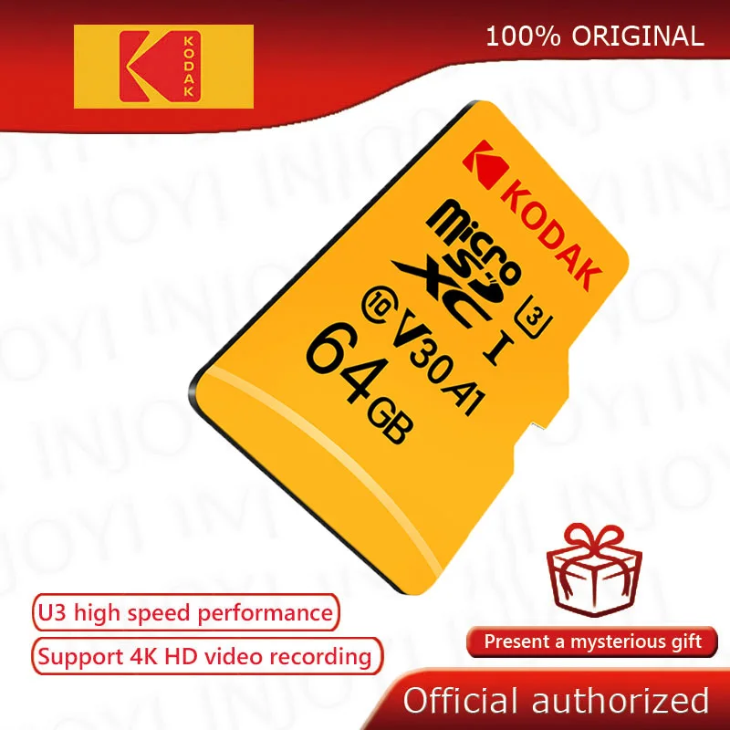 Карта флэш-памяти Kodak 32 ГБ Micro SD карта класс 10 U3 4 K 64 cartao de memoria 128 mecard sd kart |