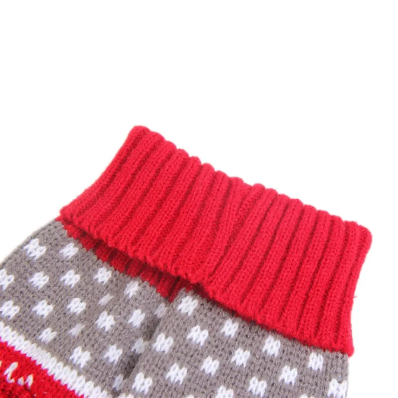 Новый рождественский теплый свитер с милой собачкой вязаный наряды для щенков