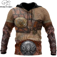 viking armor tattoo 3d printed autumn men hoodies unisex pullovers zip hoodie casual streetwear tracksuit cosplay costume dw639