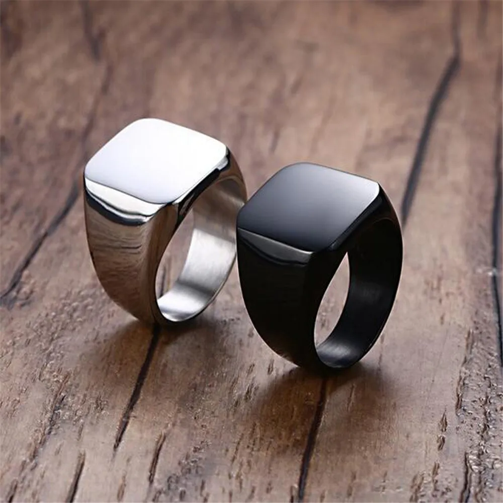 

kpop Simple black glossy fashion Men's Women's Couple teens finger-ring 4 color alloy 2020 trend fashion jewelry ring for Men's