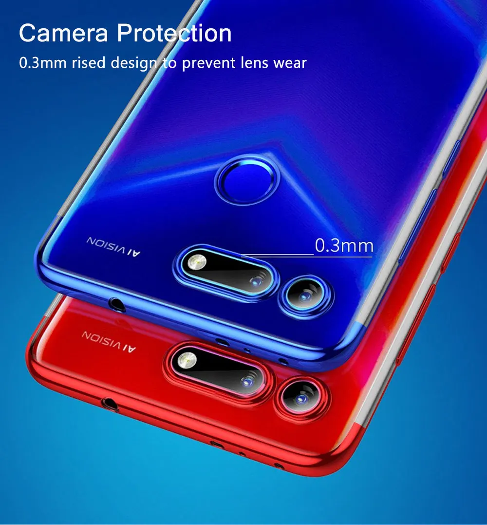 Простой чехол для huawei Honor View 20 чехол-бампер тонкий мягкий прозрачный из ТПУ силиконовый задний Прозрачный чехол для huawei Honor V20 чехол