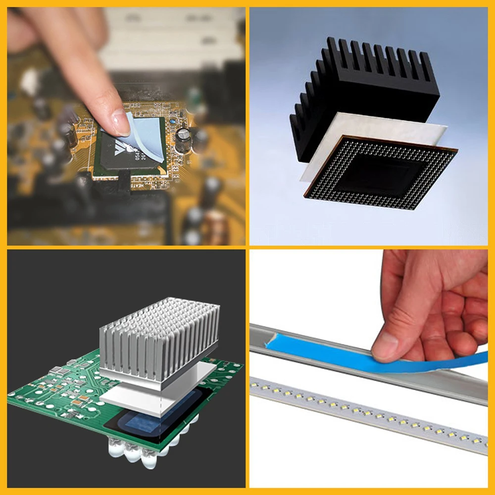 Двусторонняя Теплопроводящая клейкая лента Ширина 25 м 10 5 в рулоне для чипов