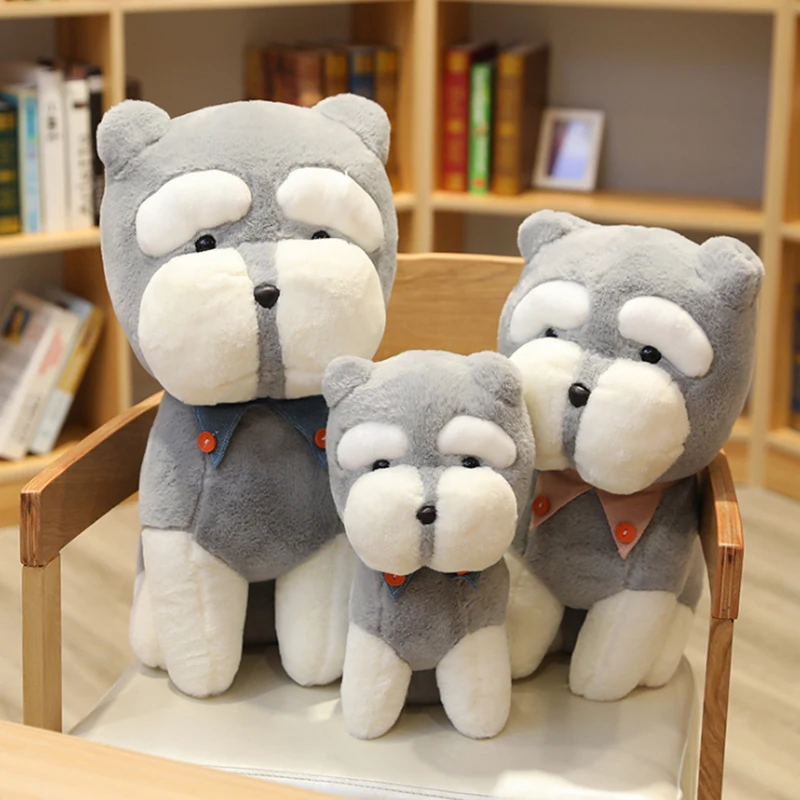 

35-55CM Cute Schnauzer Dog Doll Children's Plush Toy Sleeping Pad Pillow Sofa Home Decor Plush Toy Birthday Gift