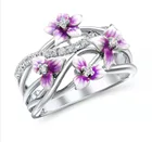 Изысканный полый дизайн фиолетовые цветы с фотоэлементами для женщин модные маленькие свежие дикие ювелирные изделия