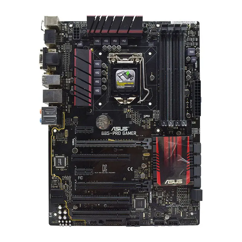 asus b85 pro gamer lga 1150 motherboard ddr3 intel b85 core i7 4790k i5 4670k cpus pci e 3 0 32gb dvi hdmi sata3 usb3 0 atx free global shipping