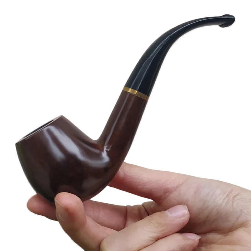 Ручной Черные сухой трубы из цельного дерева курительная трубка Горшочек для