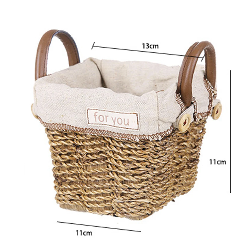 

Nordic Style Hemp Rope Woven Basket With Fabric Liner Mini Eco-Friendly Flower Basket Decorative Ornament Suitable For Household