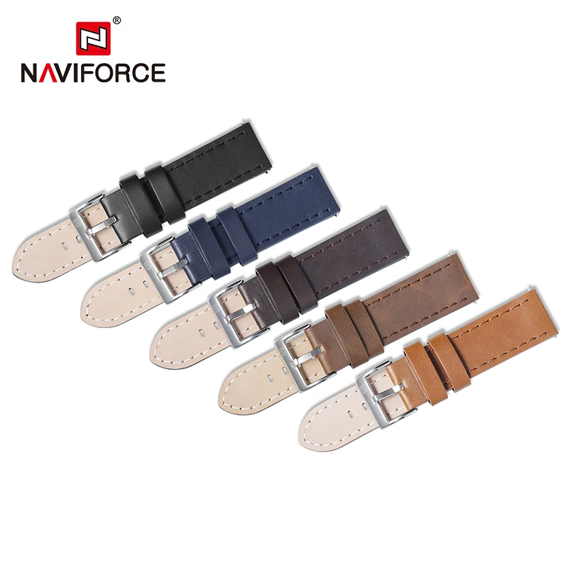Ремешок NAVIFORCE из искусственной кожи для наручных часов повседневный мужской и