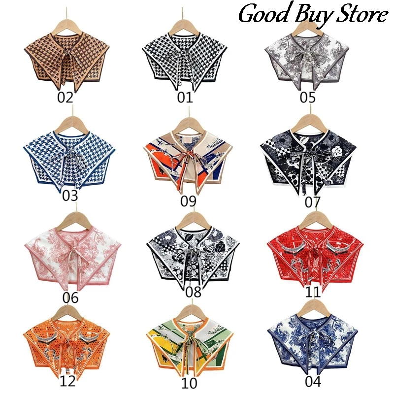 

Retro Collars Stays European Fashion Chiffon Fake Collar Women Clothes Detachable Choker Shirt Colarinho Stays Blouse Neckwear