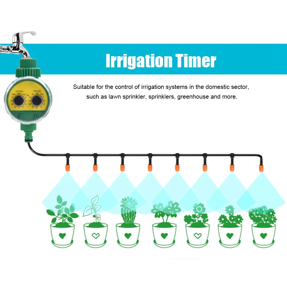 Analogue Two Dial Plastic Water Timer Valves Multi-function Garden Automatic Electronic Watering Faucet Irrigation Controller |