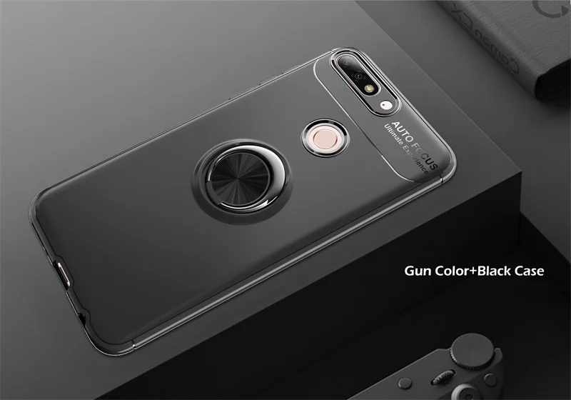 Черный Huawei Honor 7A Pro Чехол Y6 Prime 5," Задняя крышка Роскошный чехол для телефона для huawei Honor 7C Pro 5,99" PC жесткие сумки оболочка - Цвет: Черный