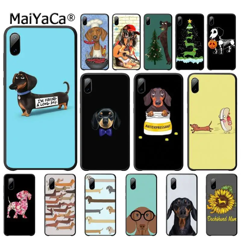 Шикарный чехол Maiya с изображением таксы для Iphone 5s Se 6 6s 7 8 Plus X Xs Max Xr 11 Pro аксессуары