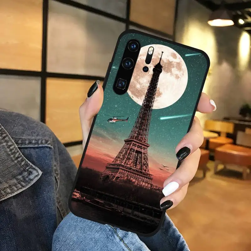 

France Paris the Eiffel Tower Phone Cases Funda For Huawei P9 P10 P20 P30 Lite 2016 2017 2019 plus pro P smart