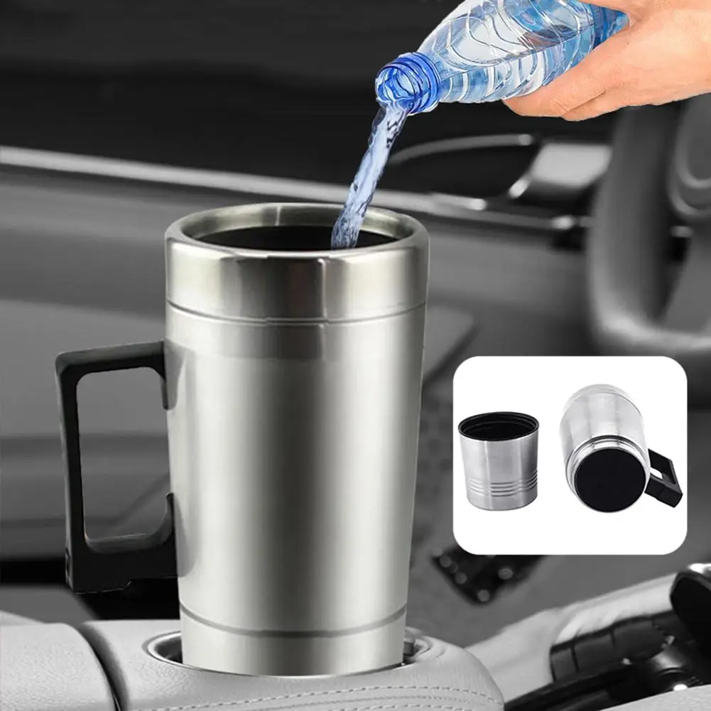 

12/24V Stainless Steel Travel Car Heating Cup Hot Water Coffee Tea Thermal Mug