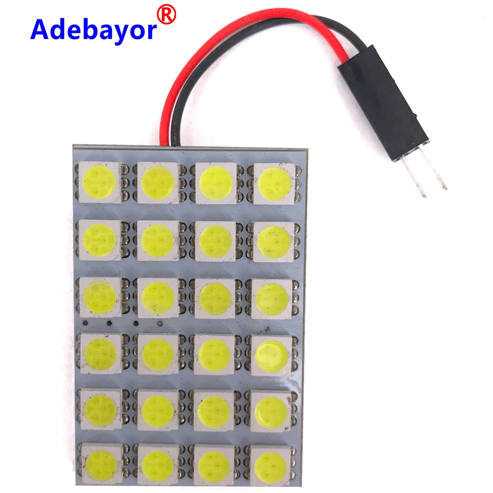 4 шт. Автомобильная интерьерная крыша карта лампа 24 SMD 5050 светодиодный Авто