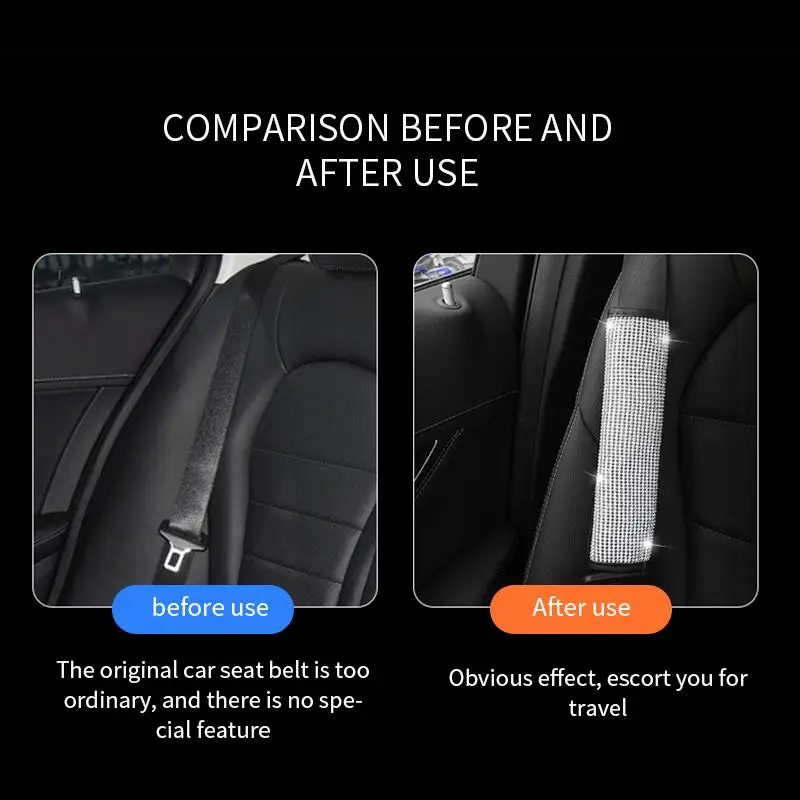 Onever Bling Стразы автомобильные чехлы для автомобильных ремней безопасности со