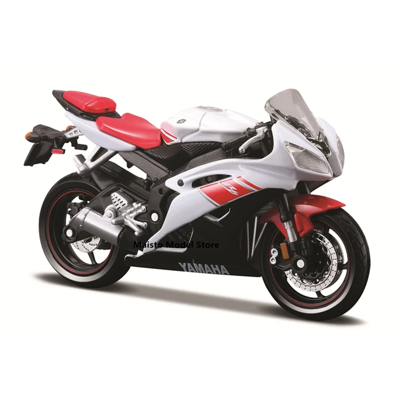 Maisto-réplica de motocicleta Yamaha YZ-R6, escala 1:18, con detalles auténticos, colección de