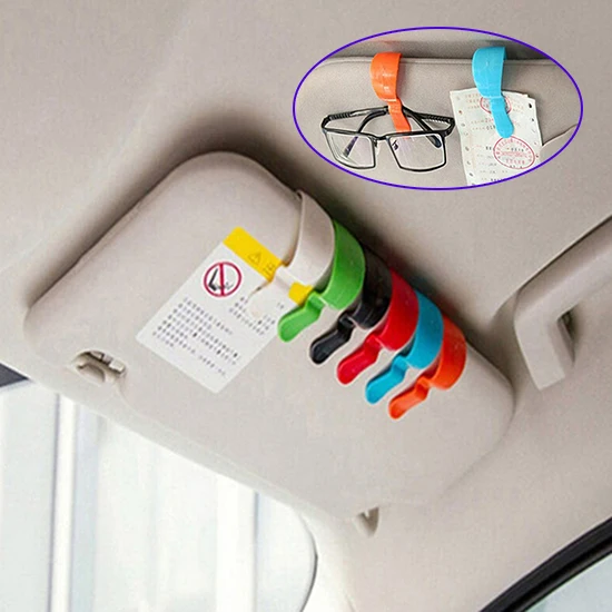 2 шт. автомобильный козырек автомобиля солнцезащитные очки зажим для очков