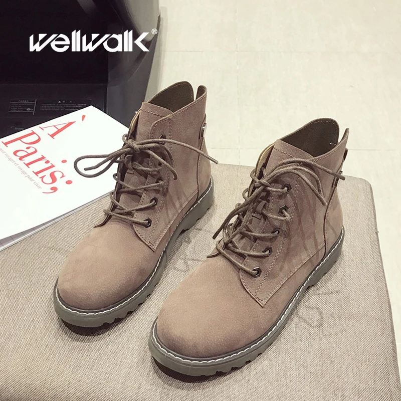 Mid Military Boots Women Retro Vintage Ankle Booties Rubber Sole Ladies Casual Cowboy Lace Up Woman Winter Shoes | Обувь