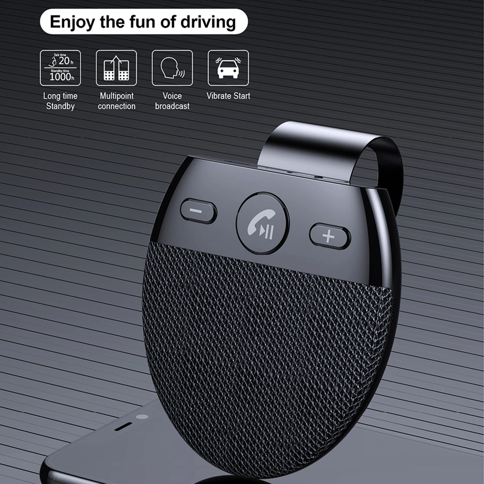 Автомобильный Bluetooth-динамик приемник на солнцезащитный козырек музыкальный
