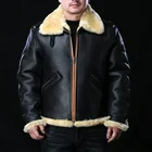 0969 Avfly европейский размер высокое качество супер теплая Натуральная овечья кожа пальто большой B3 овчины бомбер Военная Меховая куртка