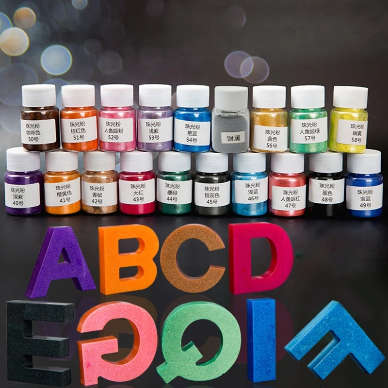 

1 Set Cosmetic Grade Pearlescent Mica Powder Epoxy Resin Dye Pearl Pigment DIY
