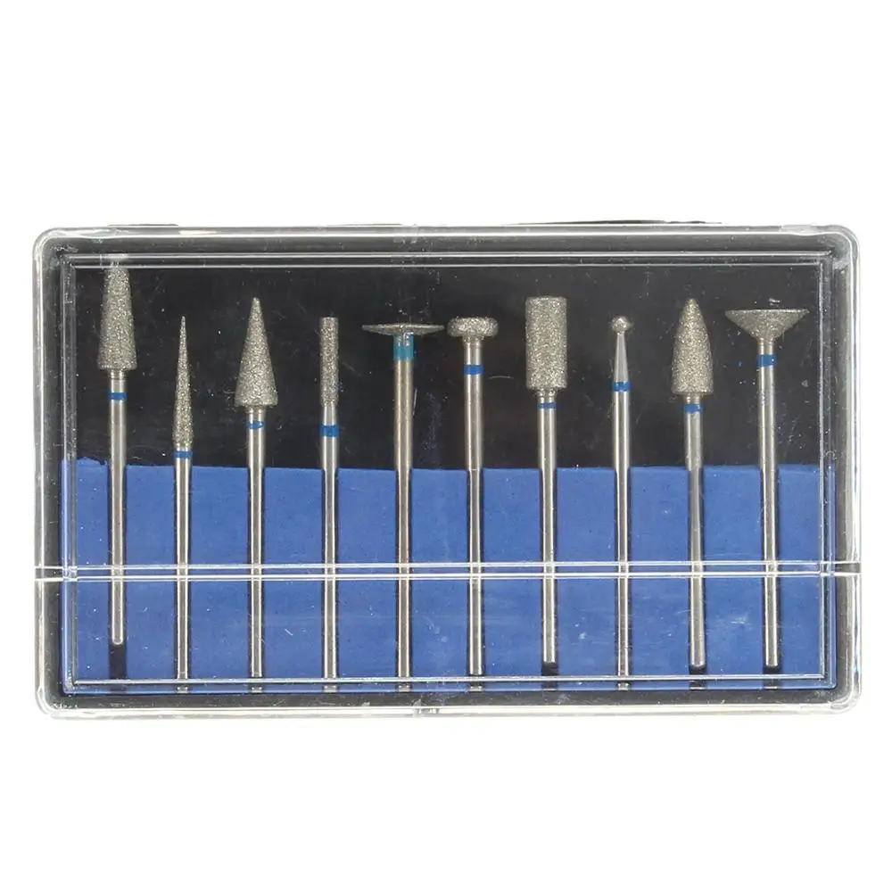 

10pcs dental sintered diamond polishing rod 2.35mm shank rotary drill grinder polishing drill bit set jewelry laboratory supplie