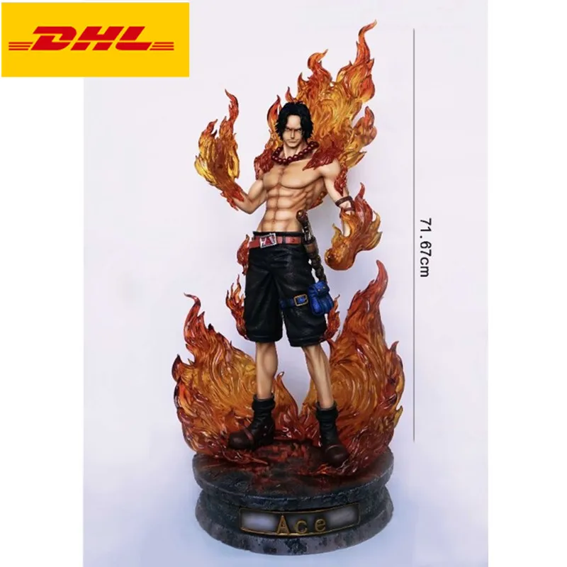 

28" One Piece Statue Fists Of Fire VR Bust Portgas D. Ace Full-Length Portrait 1/4 LED Original GK Action Figure Toy 71CM X2676