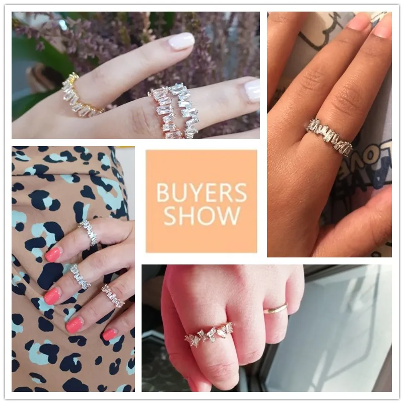 Женское кольцо ZAKOL FSRP2003 регулируемое прямоугольное с фианитом | Украшения и